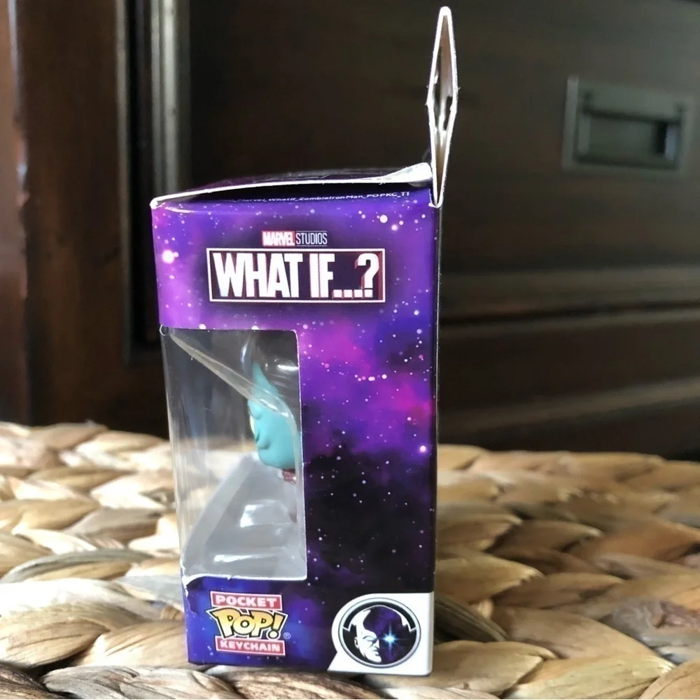 Funko Pop Marvel What IF…? Zombie Iron Man keychain